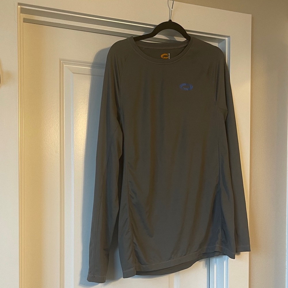 Men's gray Long-Sleeve Swim Rash Guard Top